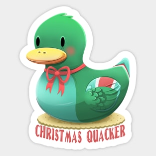 Christmas Quacker holiday pun Sticker